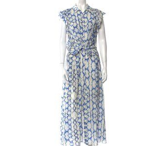 Rebecca Taylor belted button down silk shirtdress size 4